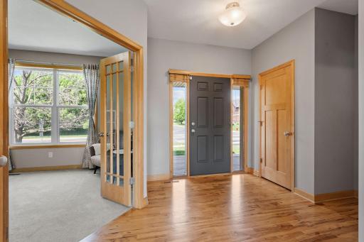 As you enter this home you'll be greeted by a warm and front foyer.