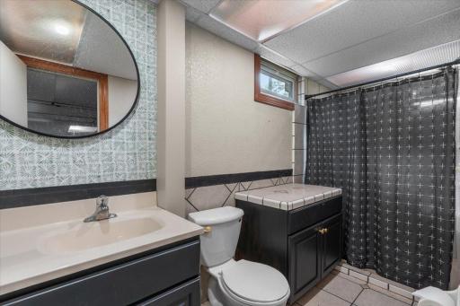 Basement 3/4 Bath with Tile