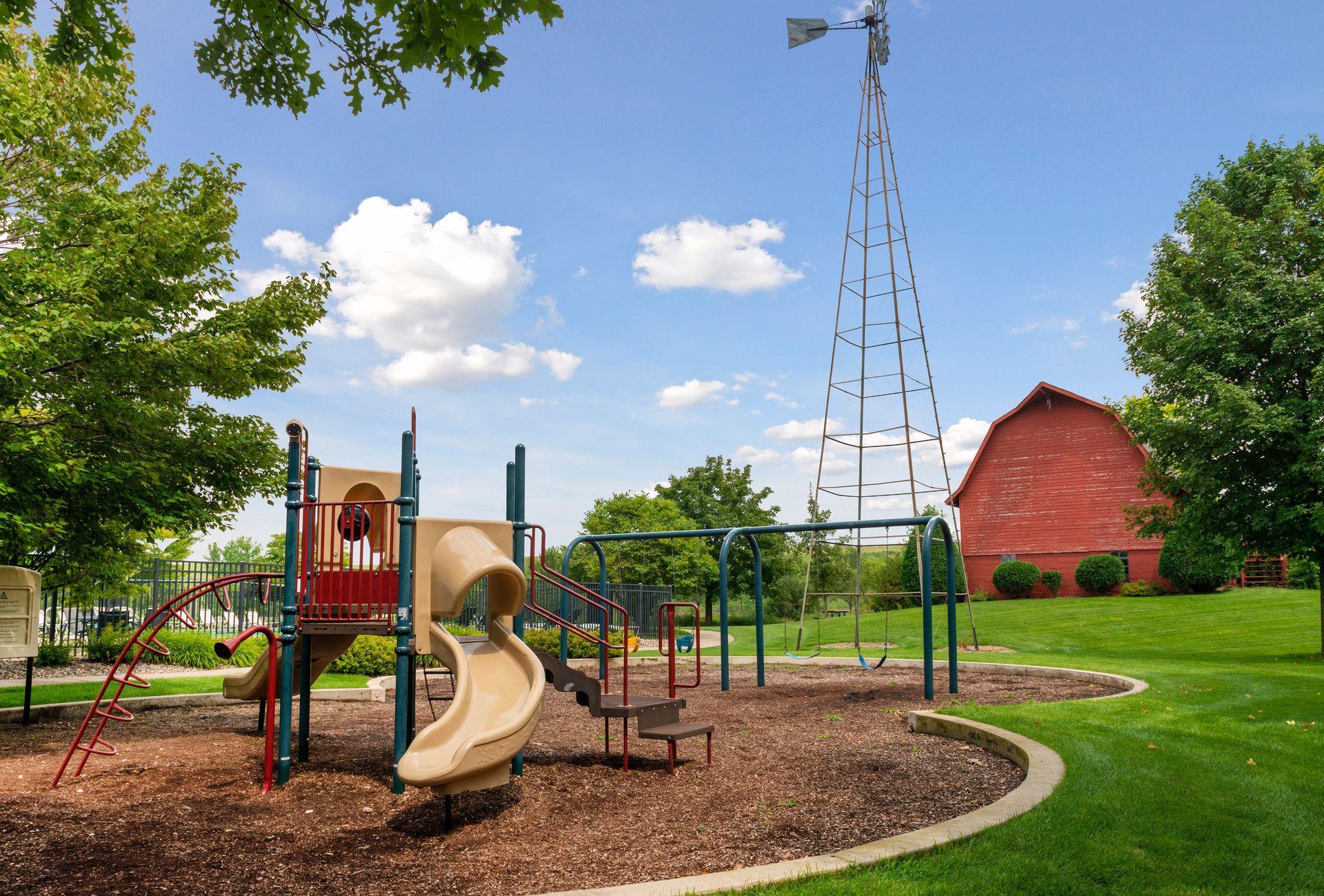 Playground close to pool area just down the street