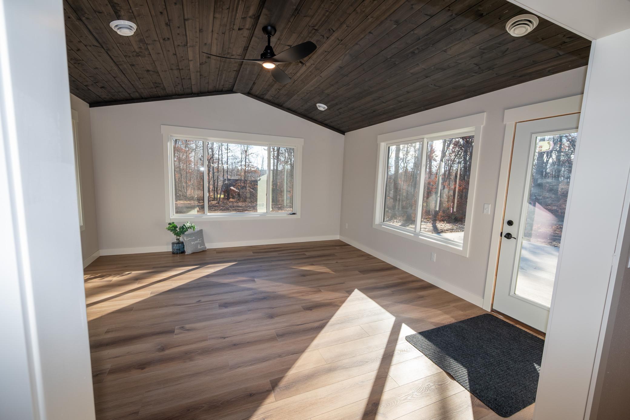 Sunroom leads out to the backyard patio!