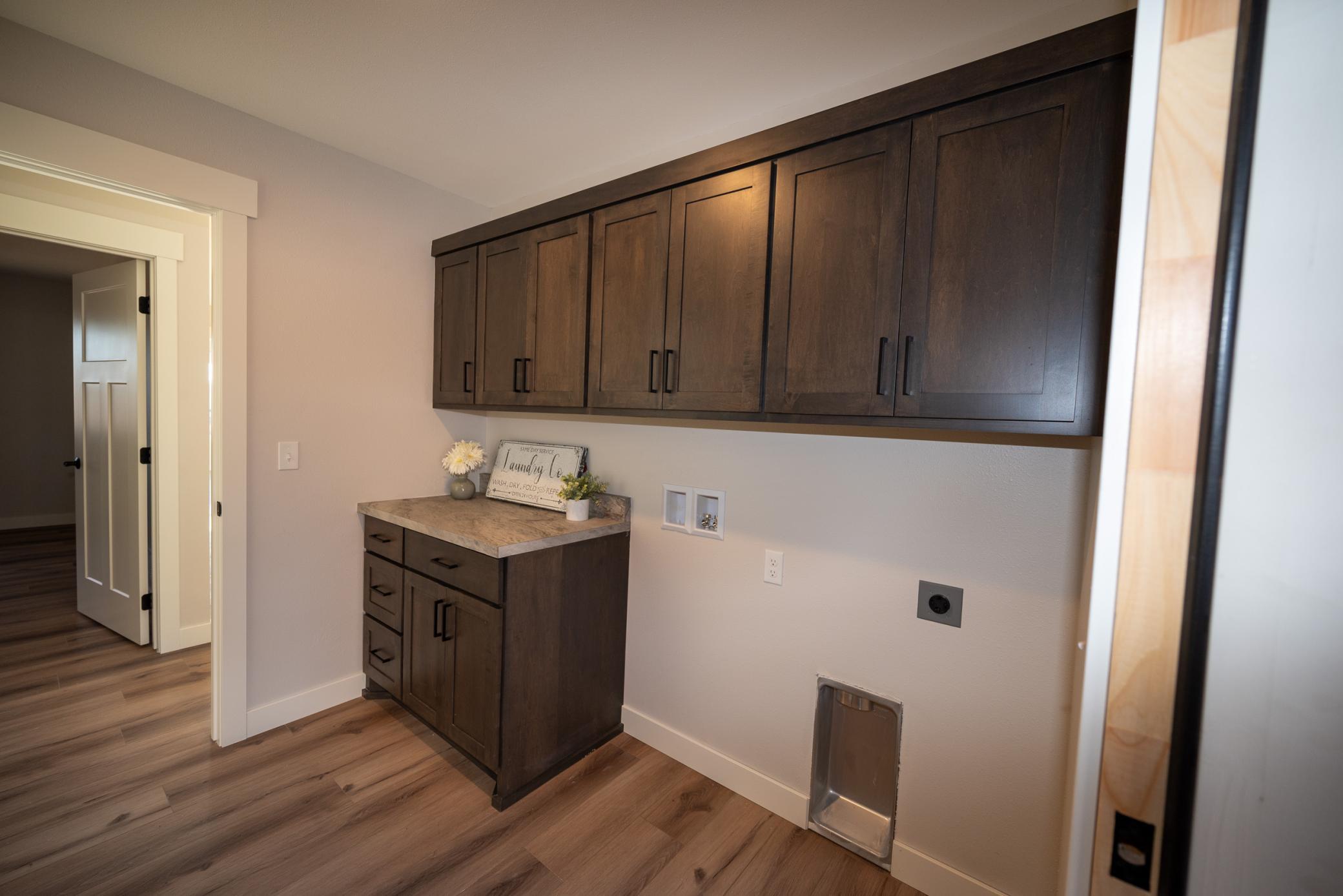 Beautiful cabinetry in the laundry room!