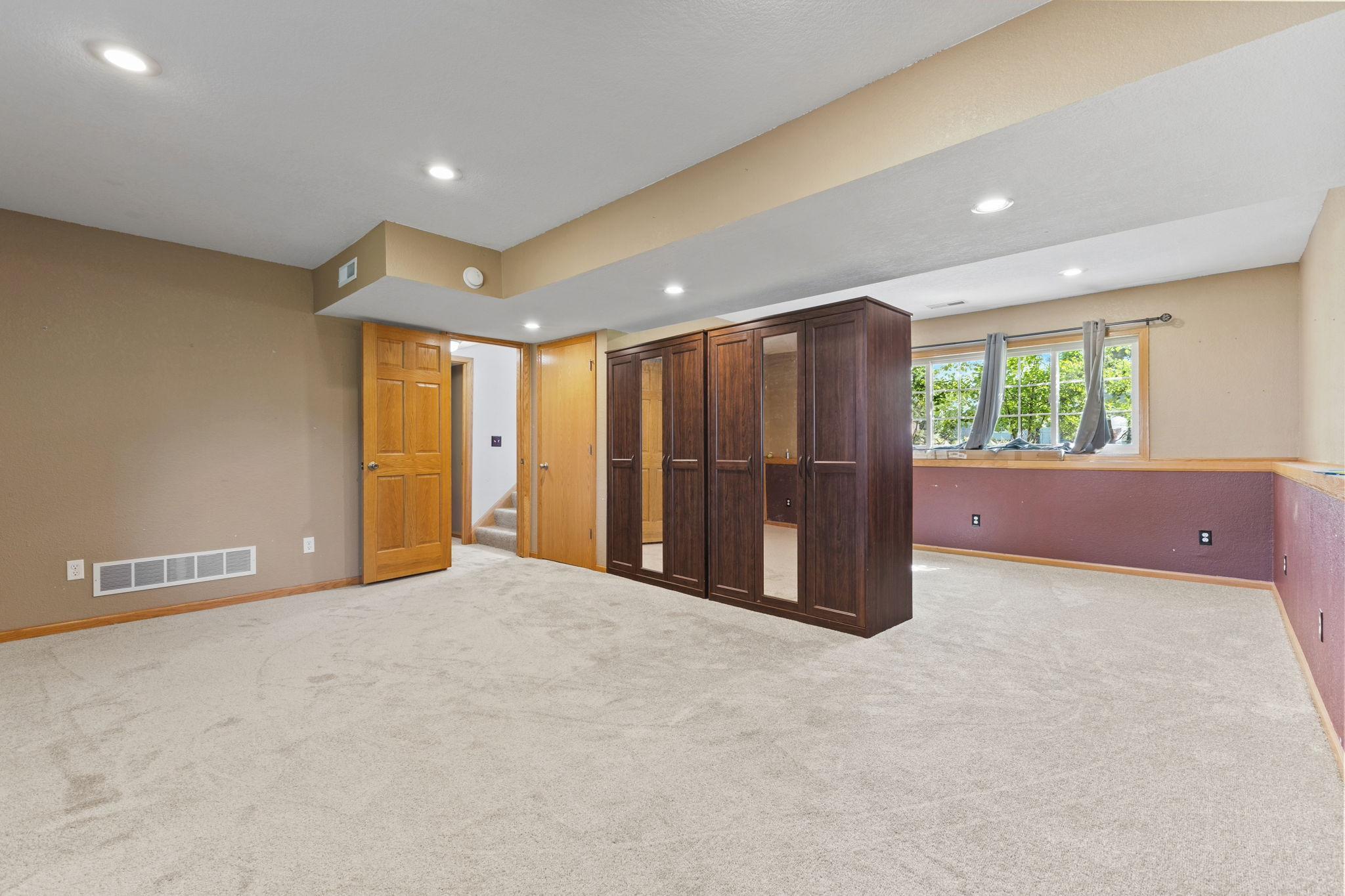 These Armoire Room Dividers can stay with the home if the buyer would like them