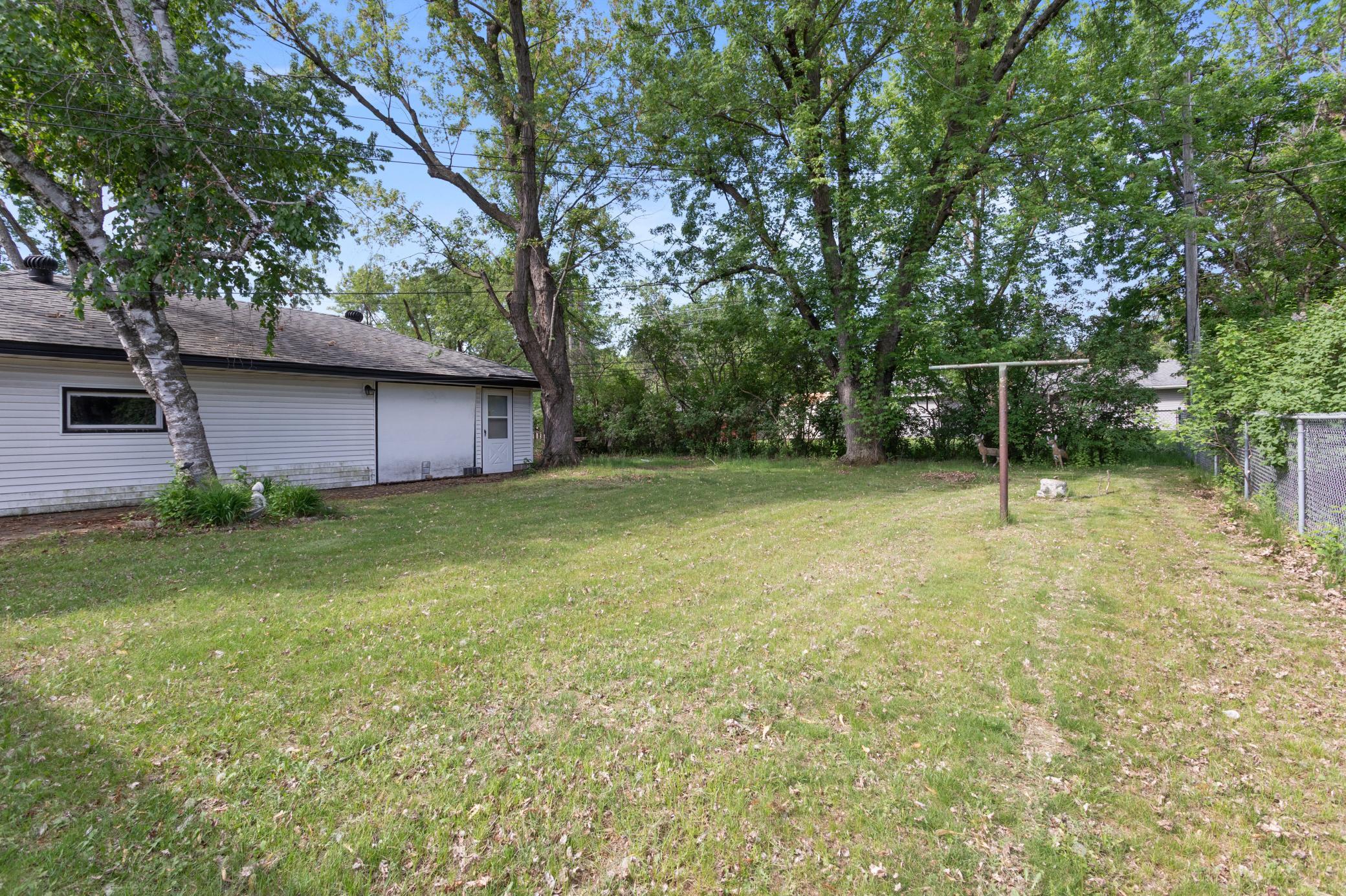 Fenced in Back Yard