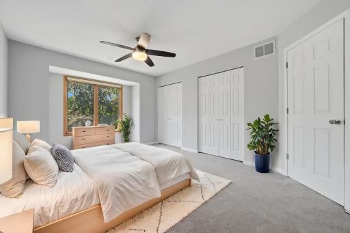 Plenty of closet of space. (virtually staged)