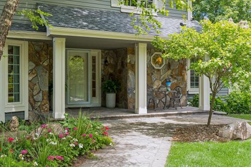 Inviting entryway with a covered porch area