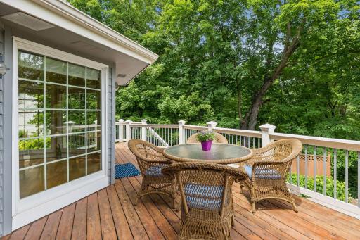 Enjoy the indoor/outdoor lifestyle on the deck