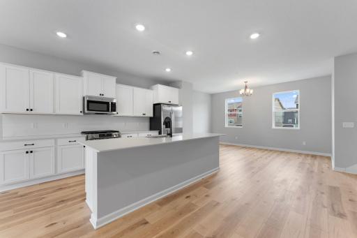 The island is a great space for casual dining. Similar home shown, Color and options can vary.
