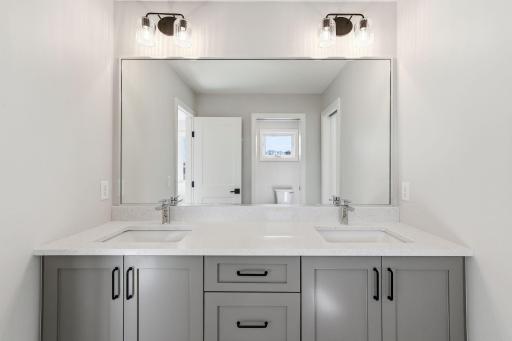 Jack and Jill bathroom between Bedroom 1 and 2
