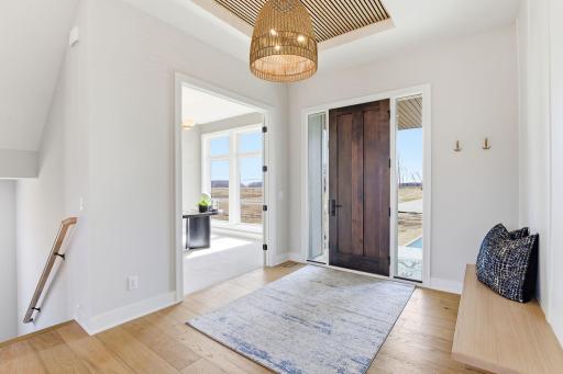 Foyer | Oversized entryway with builtin bench