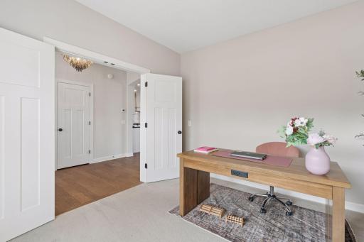 Main level office. There are THREE options for an office in the home