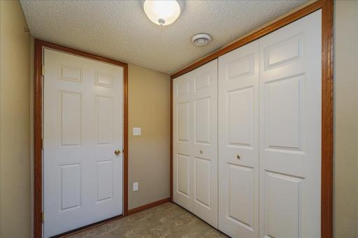 Lower Level Utilities Closet and Door to Garage