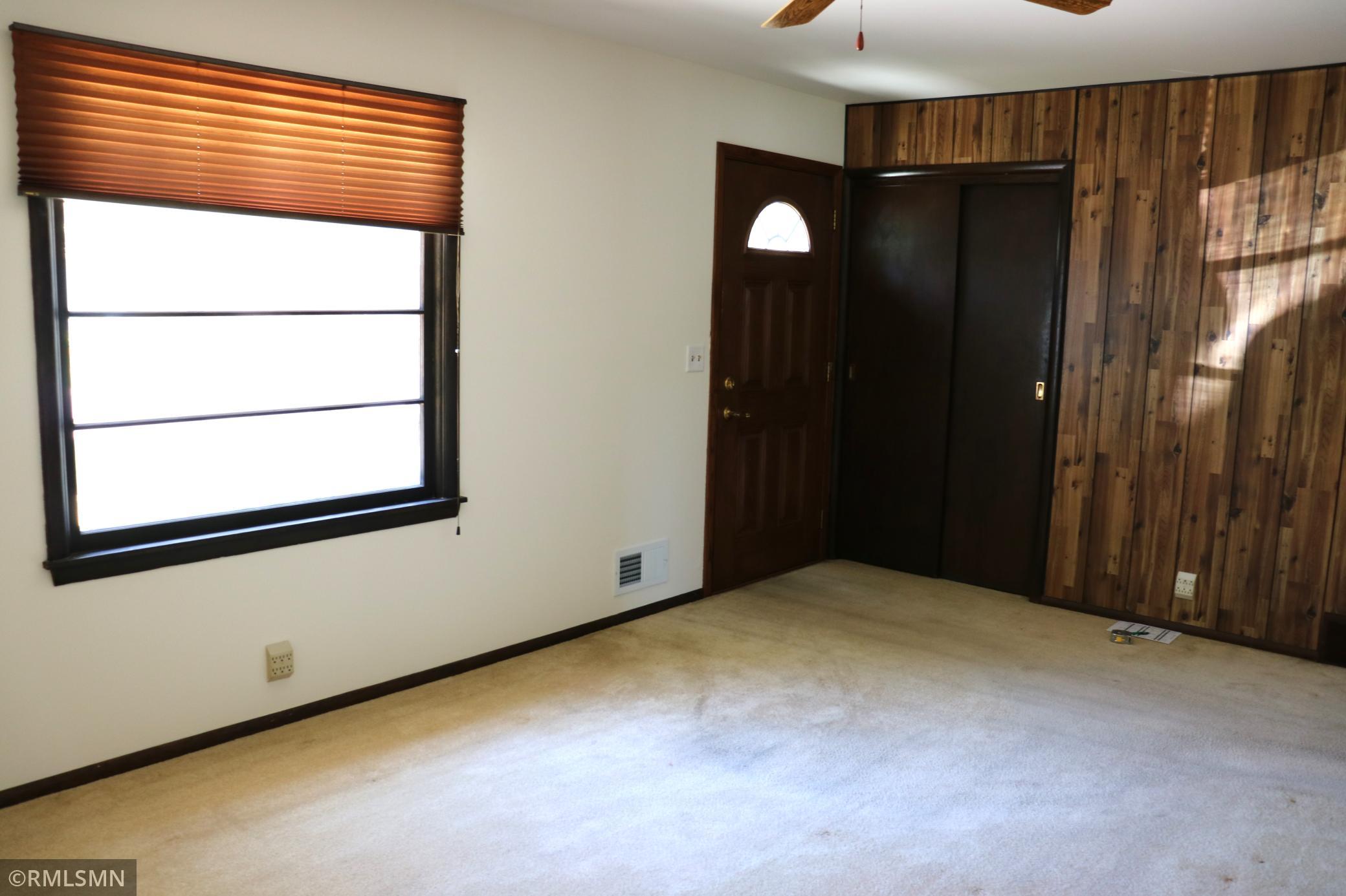 Front door in living room
