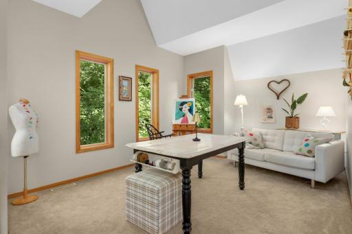 5th bedroom is currently used as a space for creativity.