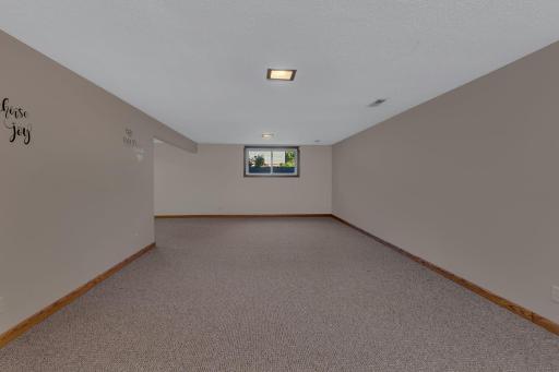 A large basement family room allows for that extra space people want. Or better yet - with some simple framing and imagination - add another bedroom or two.