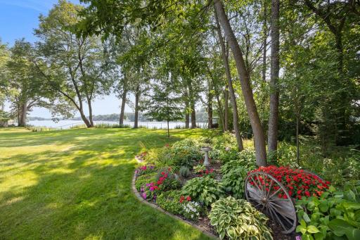 Beautiful flowers and landscaping throughout.
