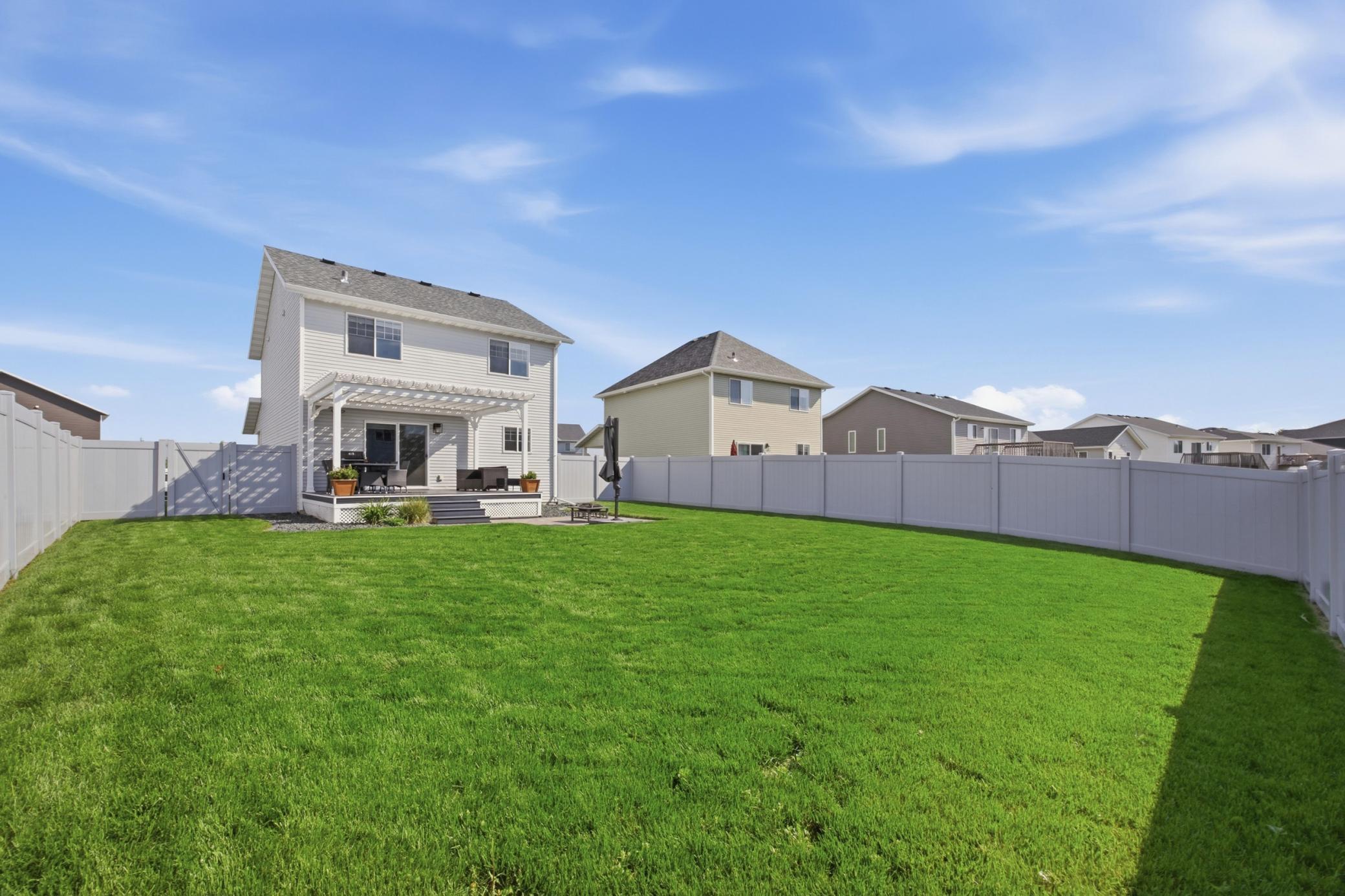 Backyard. Fully Fenced with landscaping and sprinkler system