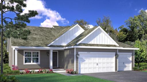 Artists Rendering of the Finnegan Heartland Cottage. Photo is of a similar home. Options and colors may vary. Ask Sales Agent for details.