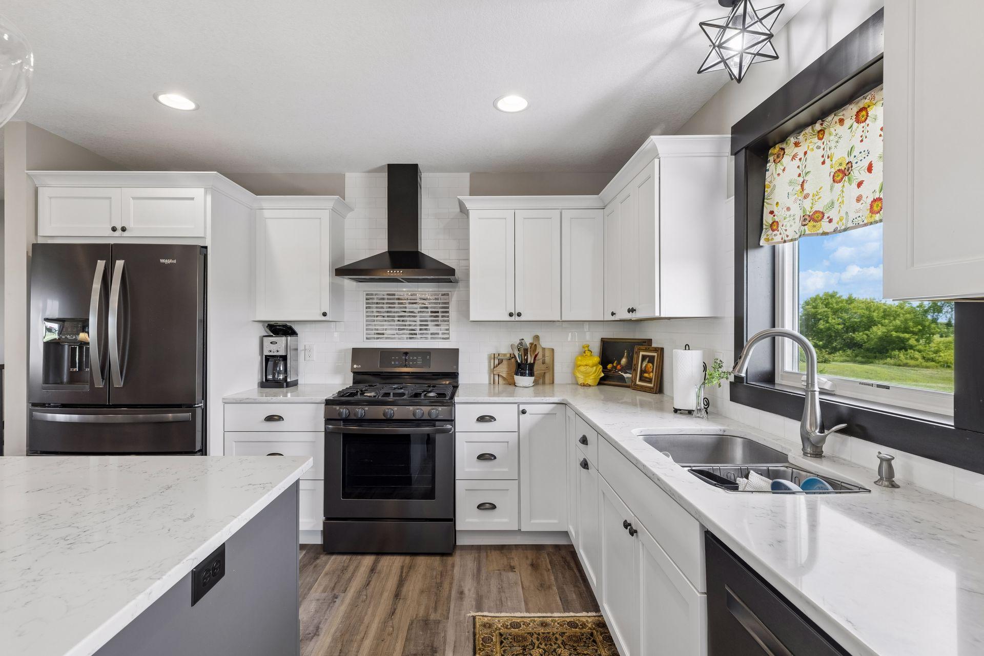 Gourmet kitchen with ample cupboard and counter space