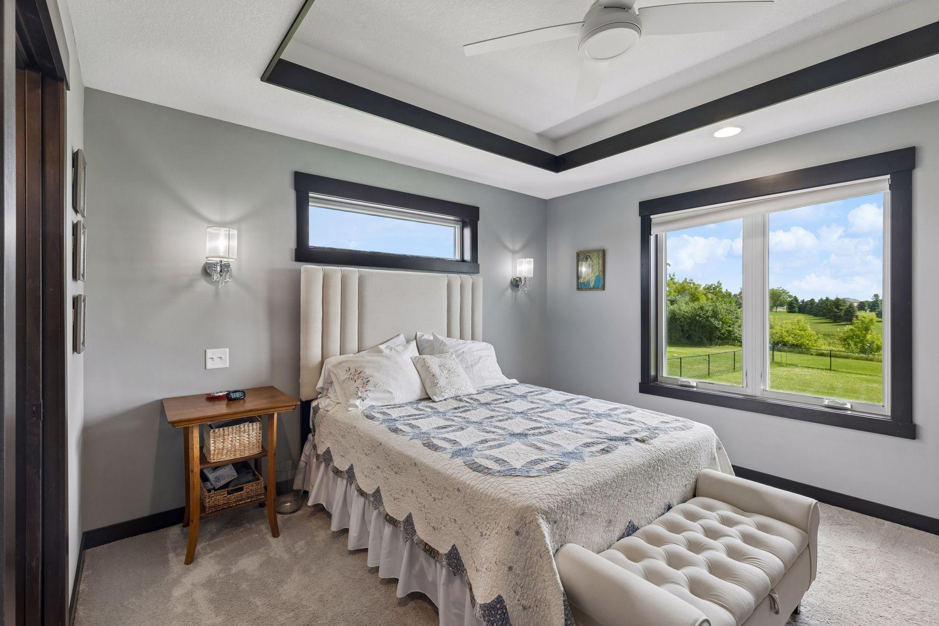 Bright primary with tray ceiling