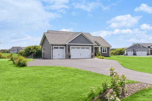 Attached 3-car garage with plenty of storage