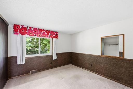 Upstairs bedroom facing the back of the unit.