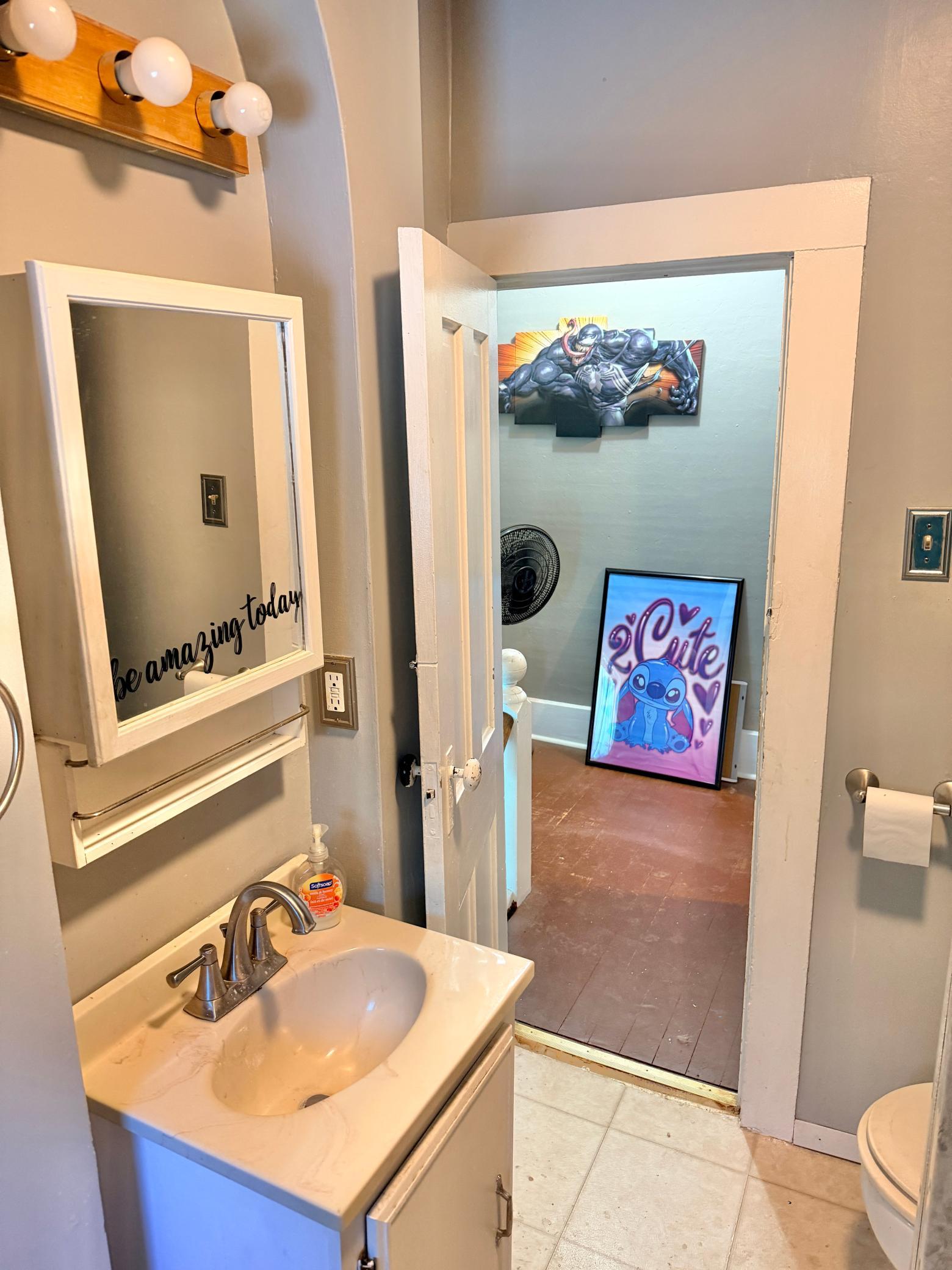 Upper level bathroom