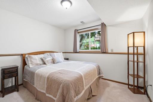 The 3rd bedroom of the home is on the lower level.