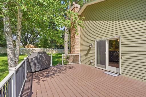 The dining room area flows out onto this huge 15 x 22 maintenance free deck - perfect for grilling, entertaining, and gatherings.