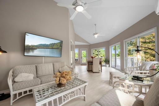 4-season porch has new LVP, new mini-split and is climate controlled for all weather