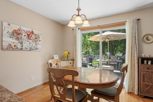 Kitchen Area w/ Sliding Glass Door to Deck