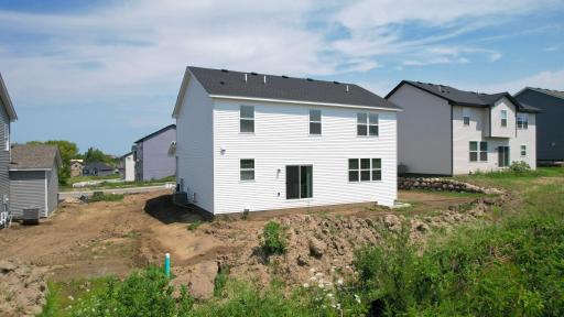 (Photo is of the actual home in progress.)