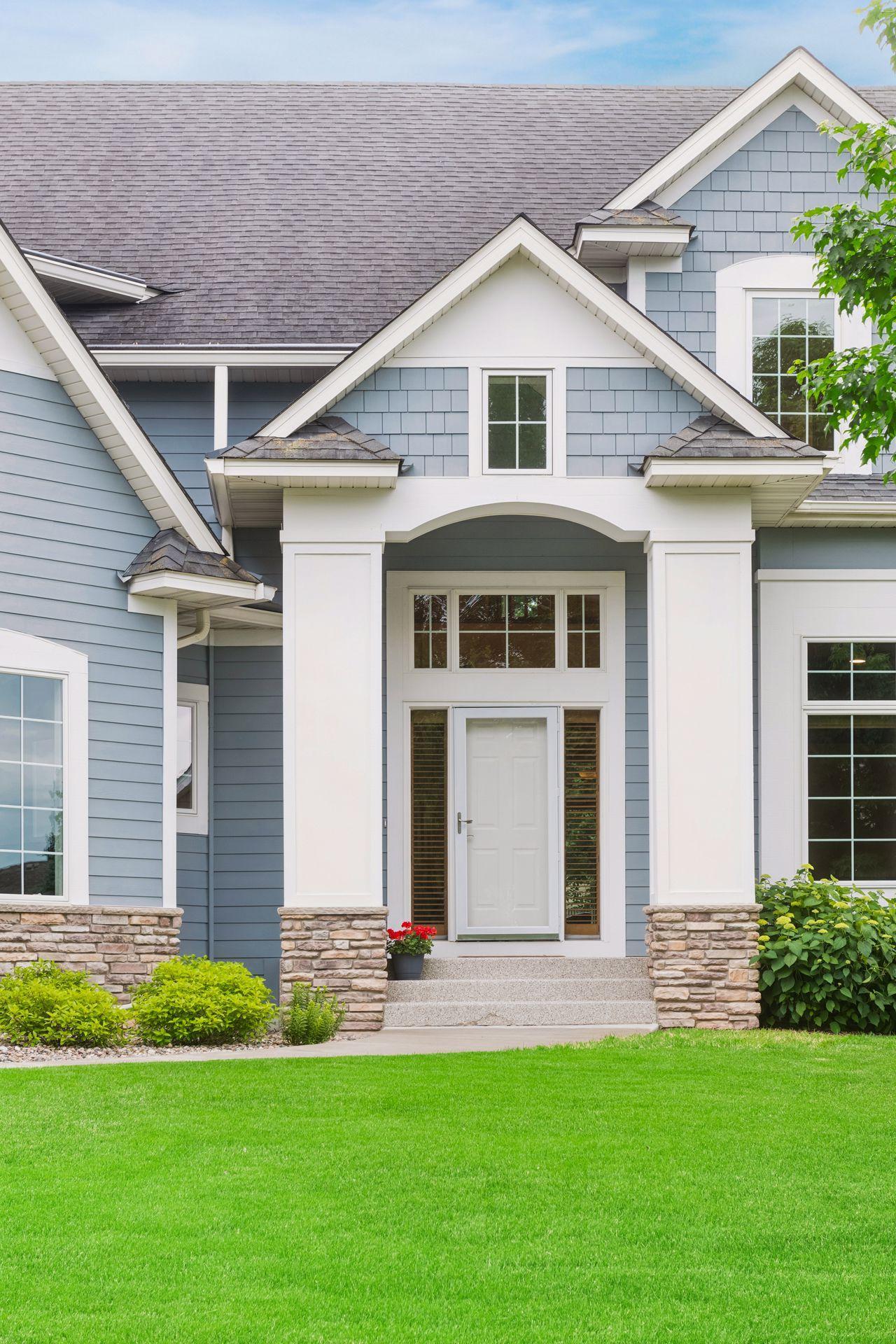 This home’s stately front entry sets the tone for the quality and craftsmanship that await inside