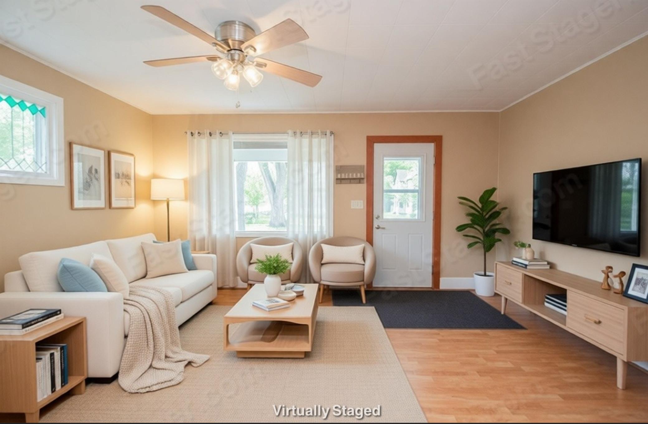 Living Room Virtually Staged