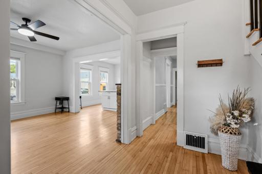 Beautiful bright light, wood flooring throughout main floor
