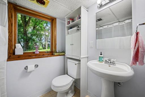 Lower level full bathroom, the third full bath in the home