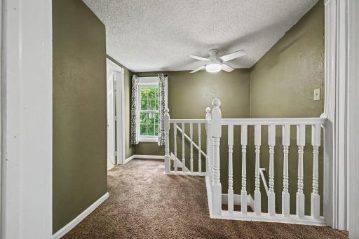 The landing that ties both upstairs bedrooms together