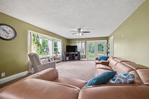 21' x 17' of main level living space, flooded with natural light