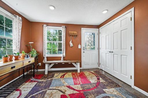 Built-in storage closet right at the door, made for muddy boots and Minnesota winters