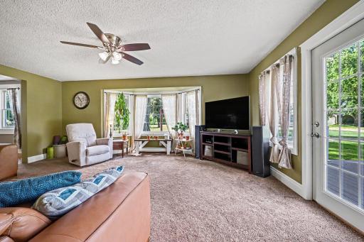 The living room from another angle, and it still doesn't feel small