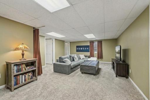 23' x 18' of family room space, ready for movie night or game day