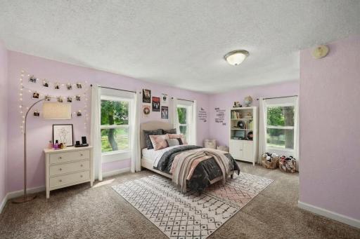 17' x 16' upstairs, virtually staged so you can picture it furnished