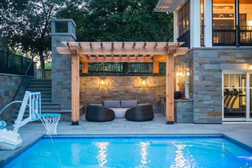 Rendering of a Santanni Custom Home - Pool area