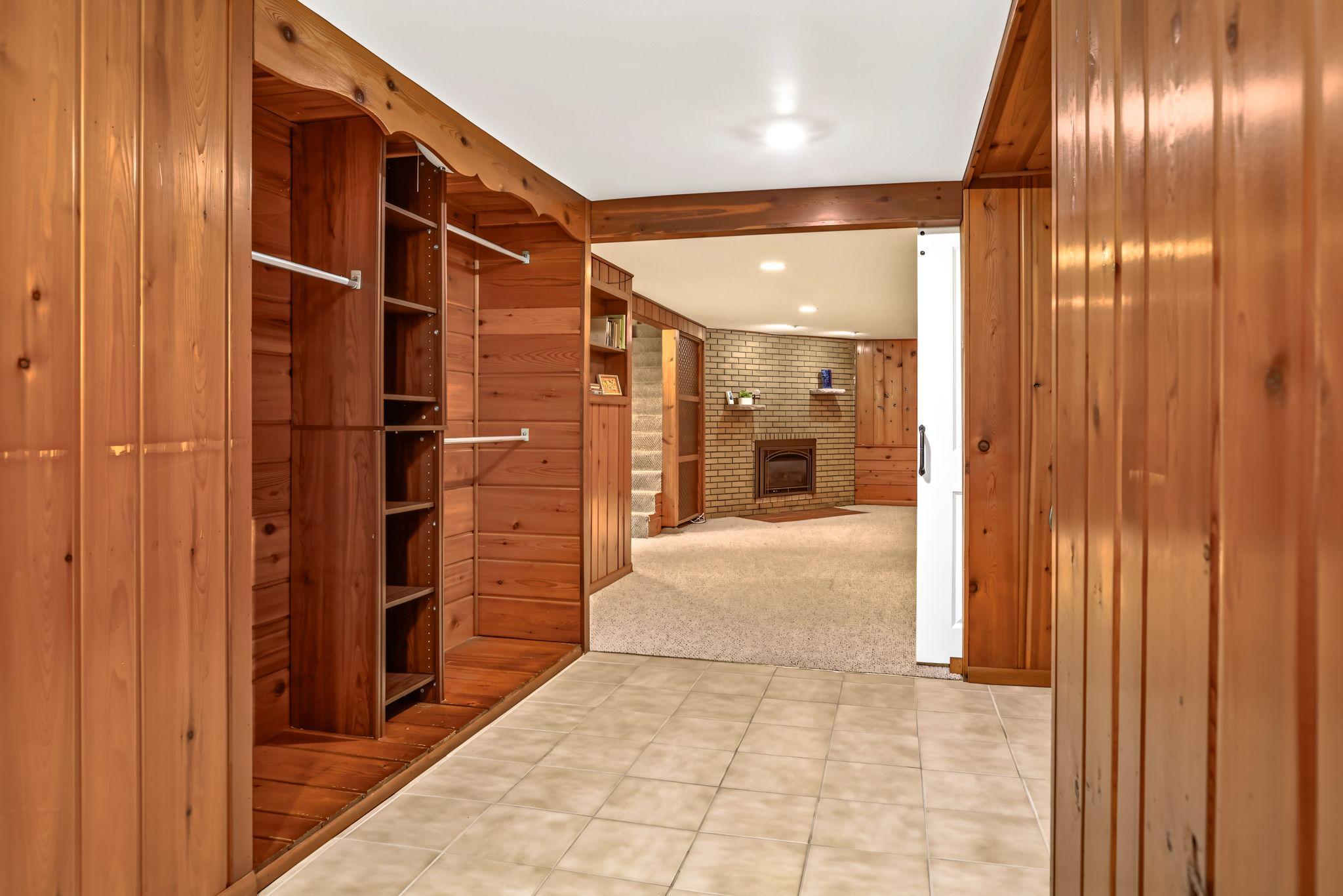 Massive amounts of storage space in the lower level.