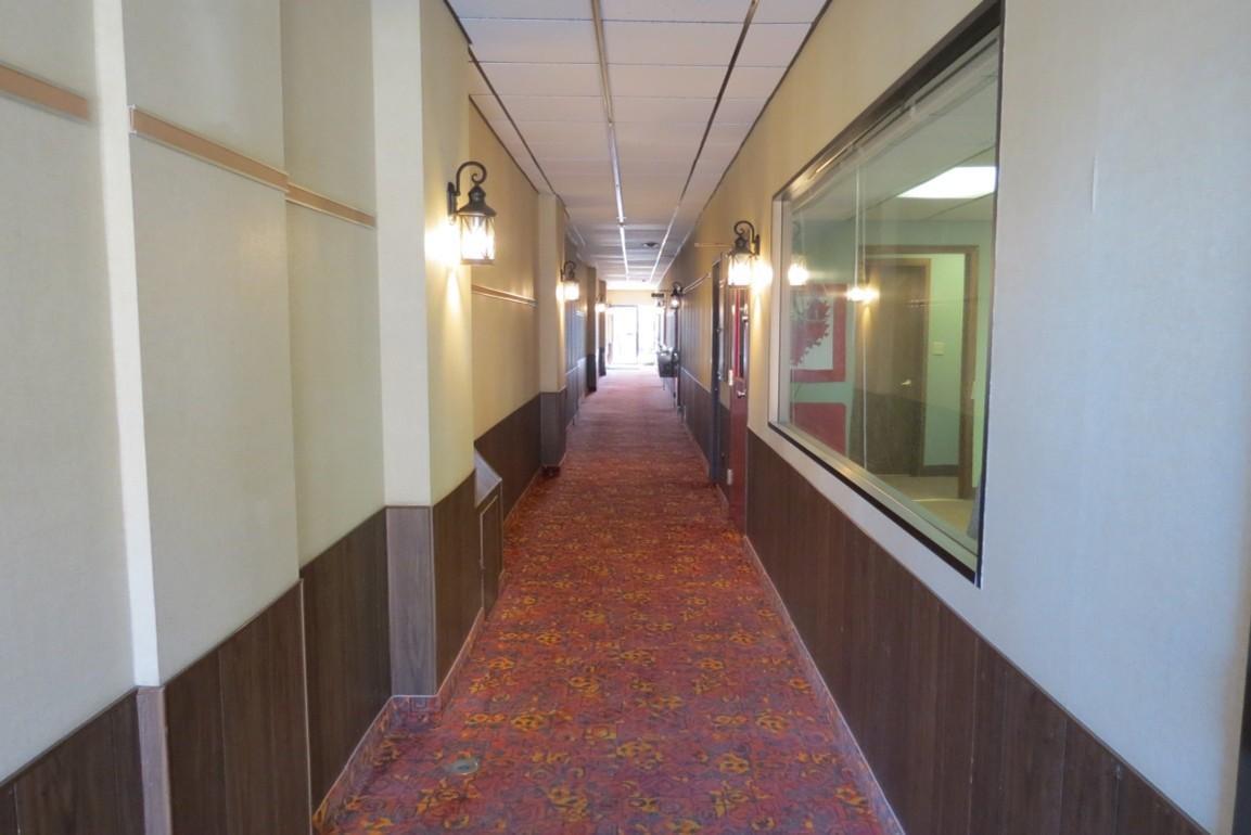 Hallway to offices and bathrooms