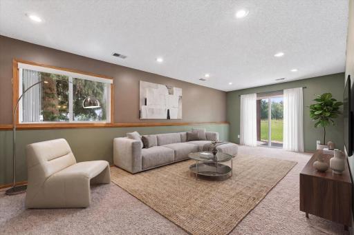 Walkout Lower Level with extra Family Room space.