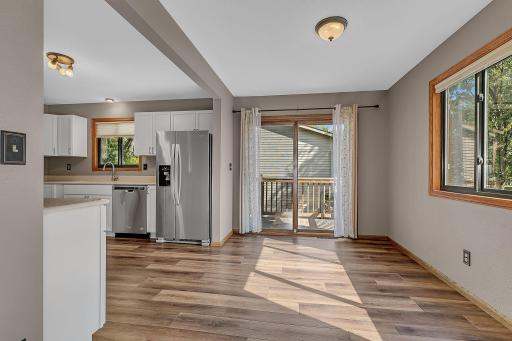 Deck off dining to access the spacious yard