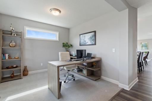 The flex room is used now for an office, could be a living room or dining too!