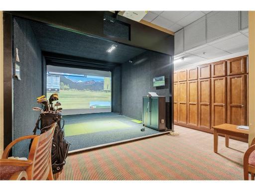 Vitual Golf-Keep your Golf game going all year with this simulator.