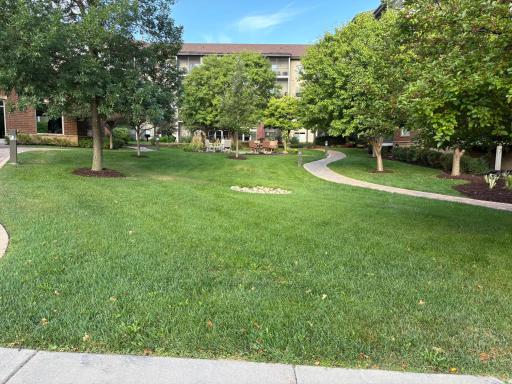 Court yard with sidewalks