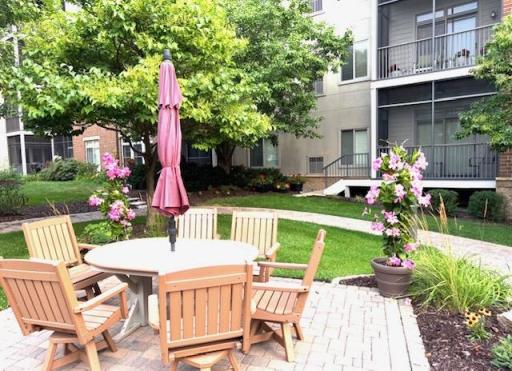 Patio on the courtyard